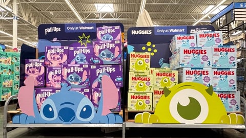 Walmart Pull-Ups and Huggies Disney 'Only at Walmart' Half-Pallet Displays