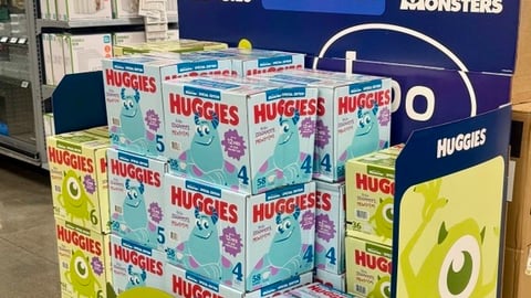 Walmart Huggies Disney 'Only at Walmart' Half-Pallet Display