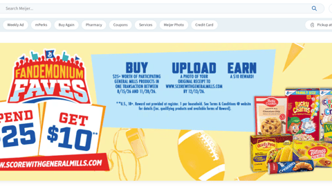 Meijer General Mills 'Fandemonium Faves' Banner Ad