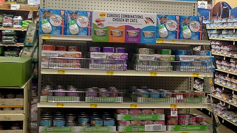 Friskies Cat Concoctions PetSmart Endcap Display