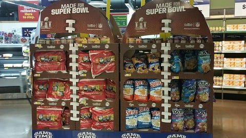 Frito-Lay Walmart Football Floorstands