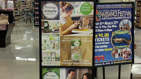 Simple Truth 'Eating Better Is Just the Start' Stanchion Sign