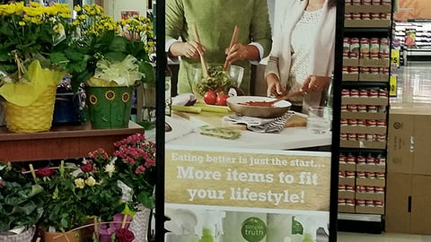 Simple Truth 'More Items to Fit Your Lifestyle' Stanchion Sign