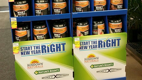 NBTY 'Start the New Year Right' Pallet Display