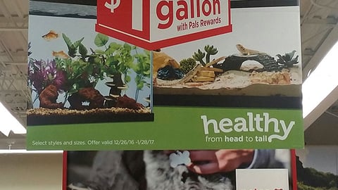 Petco 'Start a Healthy Habitat' Ceiling Sign