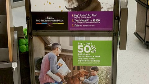 Purina Pro Plan Petco 'Win a Trip to Westminster' Stanchion Sign