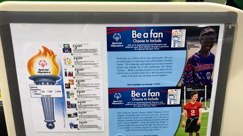 Publix P&G 'Special Olympics' Sign