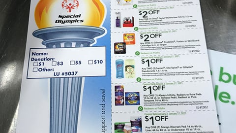 Publix P&G 'Special Olympics' Coupon Sheet