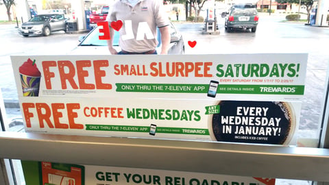 7-Eleven ‘Free Coffee Wednesdays’ Window Cling