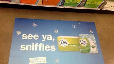 Meijer Puffs 'See Ya, Sniffles' Floor Cling