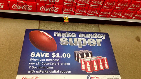 Coke Meijer 'Make Sunday Super' Floor Cling