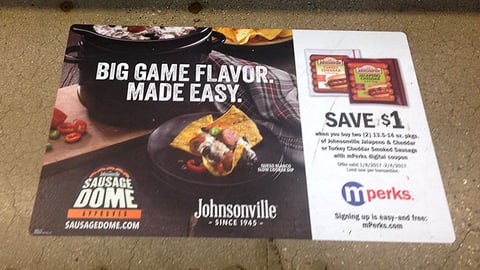 Johnsonville Meijer 'Big Game Flavor' Floor Cling