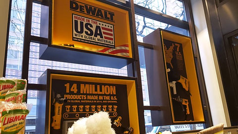 Lowe's DeWalt Framed Window Signs