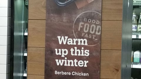 Amazon Go 'Berbere Chicken' Wall Sign