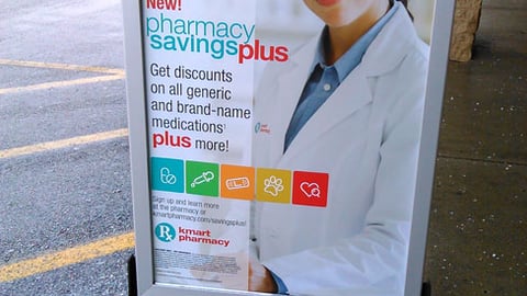 Kmart ‘Pharmacy Savings Plus’ Stanchion Sign