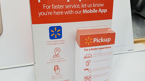 Walmart Pickup 'Quicker' Counter Sign