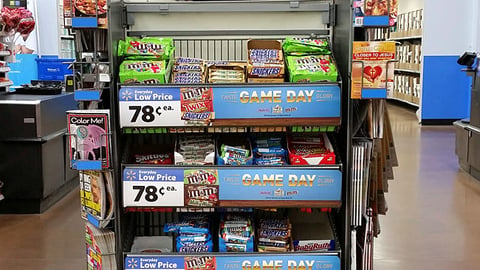 Walmart M&M's 'Taste Game Day Glory' Upfront Endcap