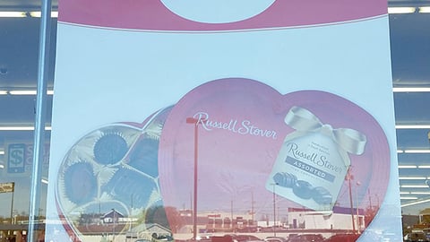 Family Dollar Russell Stover '$5' Window Poster