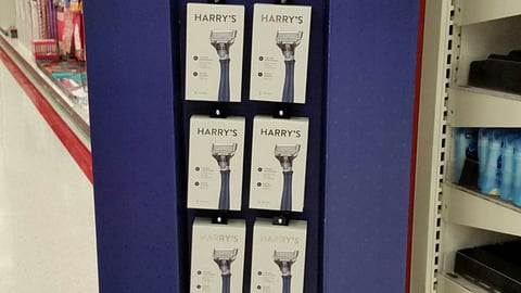 Harry's Target 'Stubble is in Trouble' Floorstand