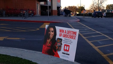 H-E-B 'Lifetime of Groceries' Outdoor Sign