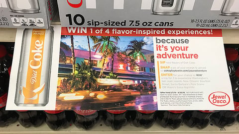Diet Coke Jewel-Osco 'It's Your Adventure' Shelf Sign