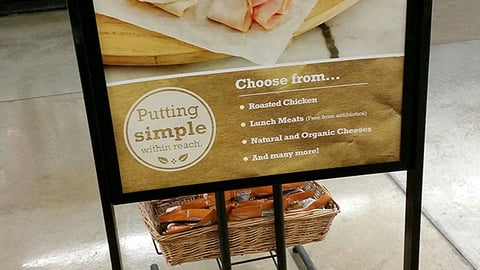 Simple Truth 'Choose From' Stanchion Sign