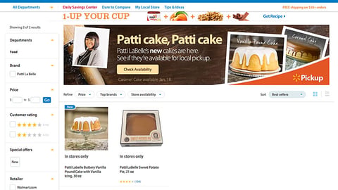 Walmart 'Patti Cake' Landing Page