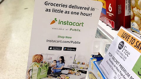 Publix Instacart 'Groceries Delivered' Shelf Talker