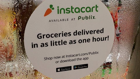 Publix Instacart 'Groceries Delivered' Cooler Cling