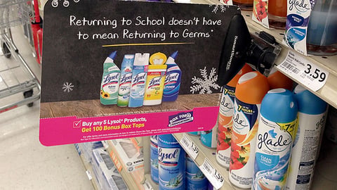 Lysol 'Returning to School' Shelf Talker