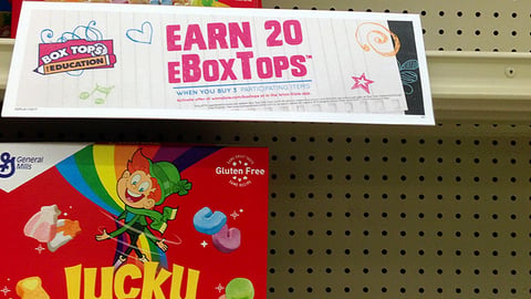 General Mills Winn-Dixie 'Earn 20 eBoxTops' Shelf Sign
