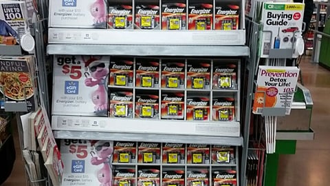 Energizer Walmart 'eGift Card' Shelf Trays