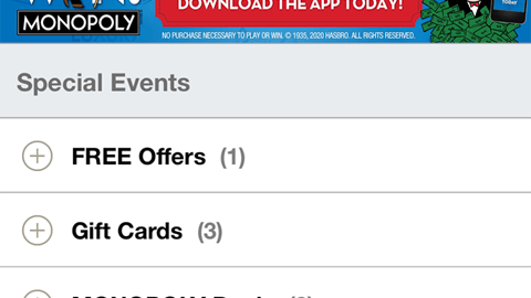 Jewel-Osco Monopoly App Activity
