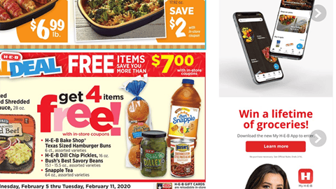 H-E-B 'Lifetime of Groceries' Digital Circular Ad