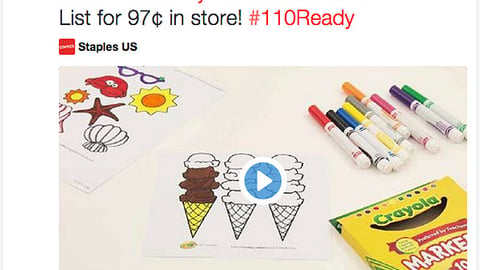 Staples 'Less List' Tweet