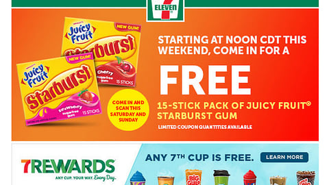 7-Eleven Juicy Fruit 'Come In And Scan' Email