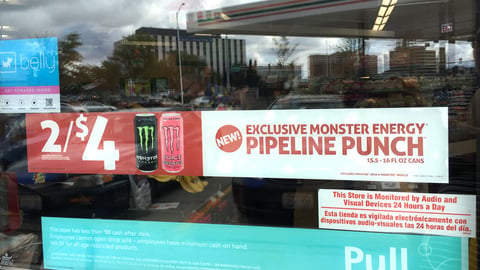 Monster Energy Pipeline Punch 7-Eleven Window Cling