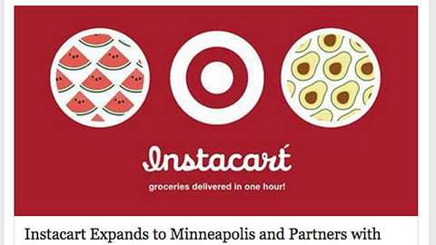 Instacart Target 'On-Demand Delivery' Facebook Update