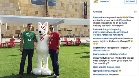 Instacart Target 'Making New Friends' Instagram Update