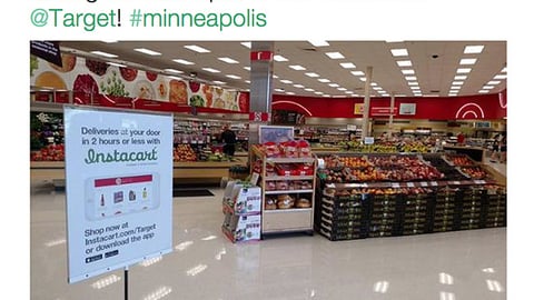Instacart Target 'Our New Spot' Tweet