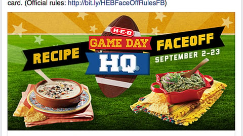 H-E-B 'Game Day HQ' Facebook Update