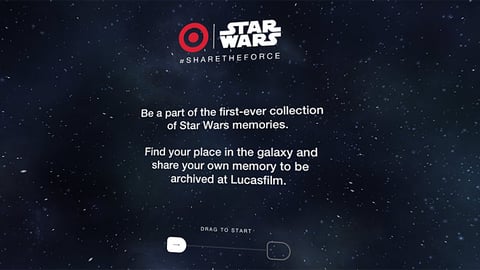 Target 'Share the Force' Landing Page