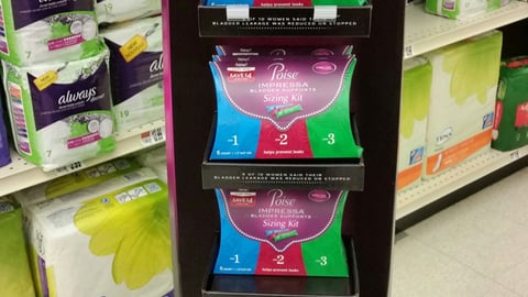 Poise 'Stop Bladder Leaks' Floorstand