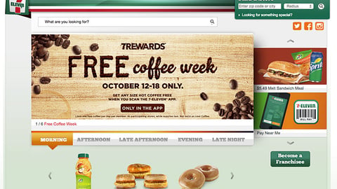 7-Eleven 'Free Coffee Week' Carousel Ad