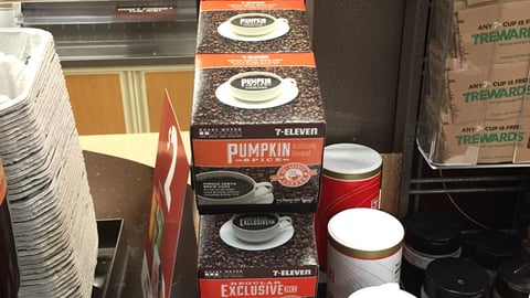 7-Eleven 'Single Serve Brew Cups' Counter Rack