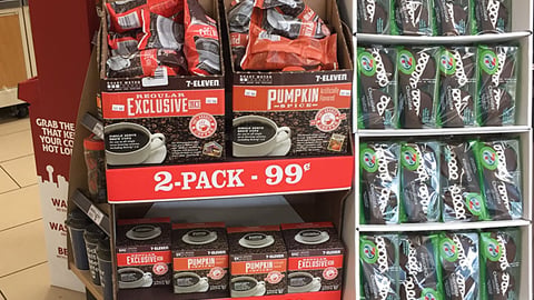 7-Eleven 'Single Serve Brew Cups' Floorstand