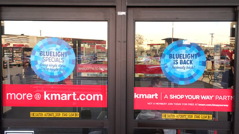 Kmart ‘Bluelight Specials’ Window Clings