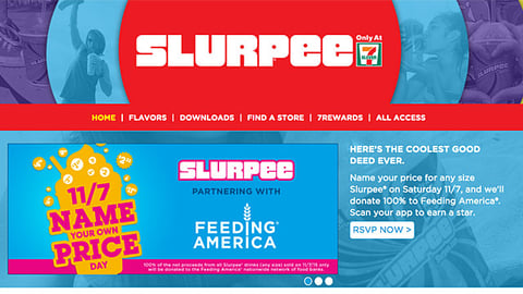 7-Eleven Slurpee ‘Name Your Own Price Day’ Carousel Ad