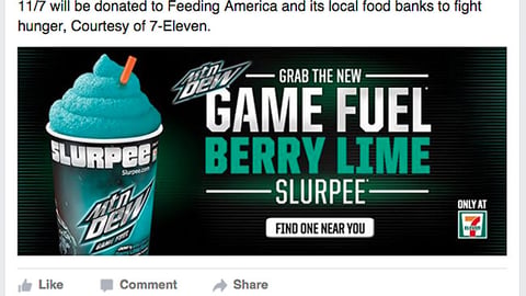 Mountain Dew 7-Eleven Slurpee Facebook Update