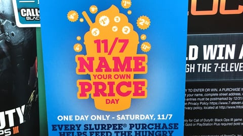 7-Eleven ‘Name Your Own Price Day’ Wobbler 